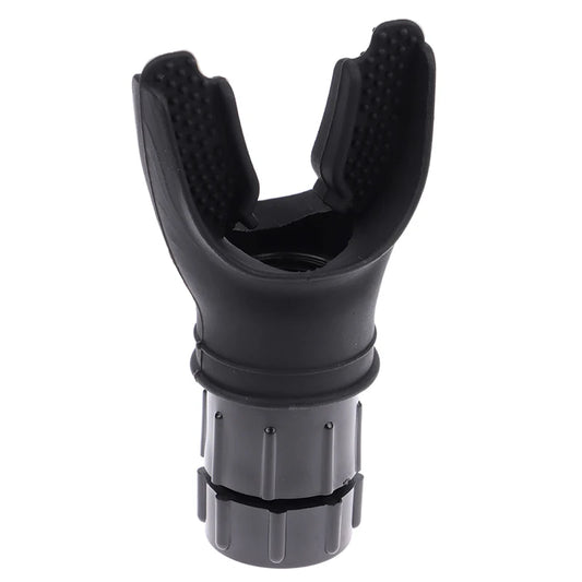 Black and gray hose nozzle on a white background